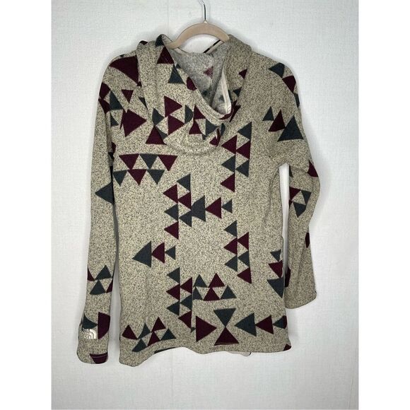 The North Face Aztec Open Cardigan Women SP Crescent Wrap Hooded Sweater Western - Picture 8 of 15